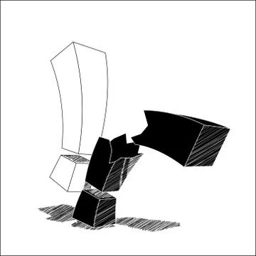 Two exclamation points Illustrazione stock