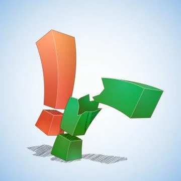 Two exclamation points Illustrazione stock