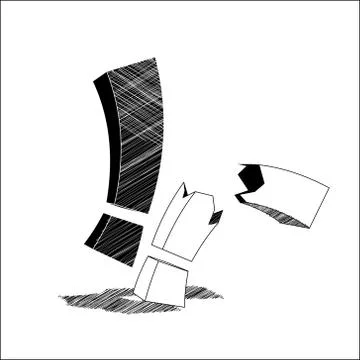 Two exclamation points Illustrazione stock