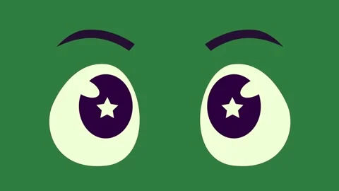Two eyes and one eye open arrows star pair of screen closed isolated isolated Video stock 336885981