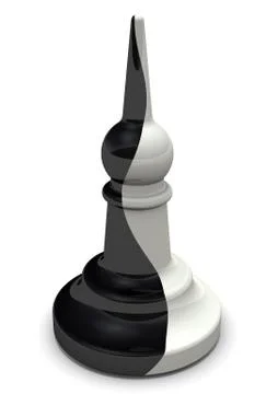 Two-faced bishop. Bishop traitor 스톡 일러스트