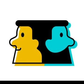 Two-faced Janus. Ancient Roman god. Vector illustration. Stock Illustration