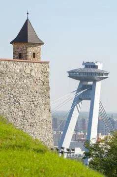 Two Faces of Bratislava Stock Photos