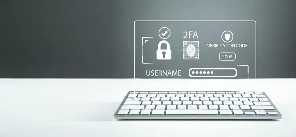 Two-factor authentication 2FA security. Personal data security Stock Photos