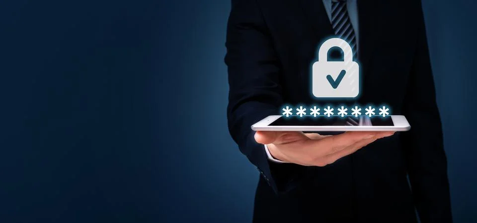 Two-factor authentication and verification security concept Stock Photos