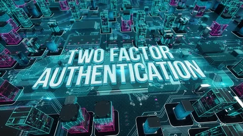 Two Factor Authentication with digital technology concept Stock Footage 103554784