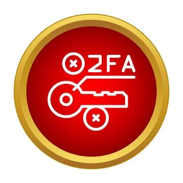 Two factor authentication error icon showing failed security Stock Illustration