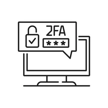 Two factor authentication icon, 2FA verification イラスト素材