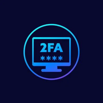 Two factor authentication icon for web Stock Illustration