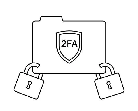 Two factor authentication Stock Illustration