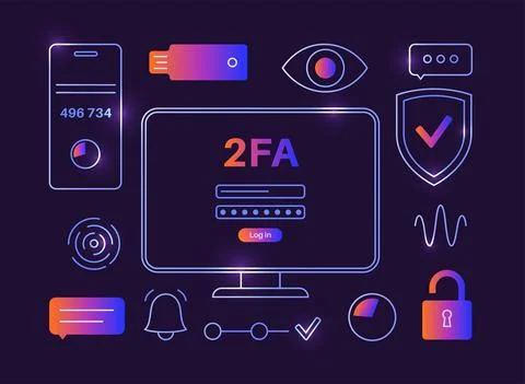 Two factor authentication イラスト素材