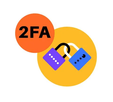 Two factor authentication Stock Illustration