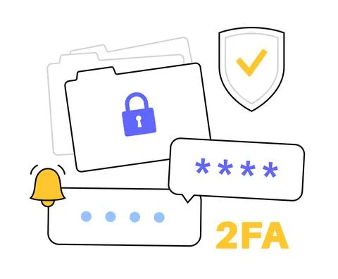 Two factor authentication Stock Illustration