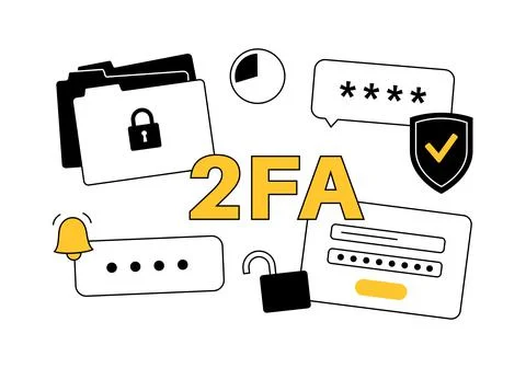 Two factor authentication Stock Illustration