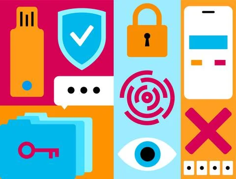 Two factor authentication Stock Illustration