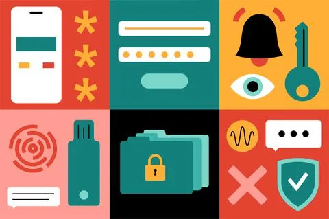 Two factor authentication Stock Illustration