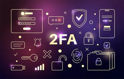 Two factor authentication Stock Illustration