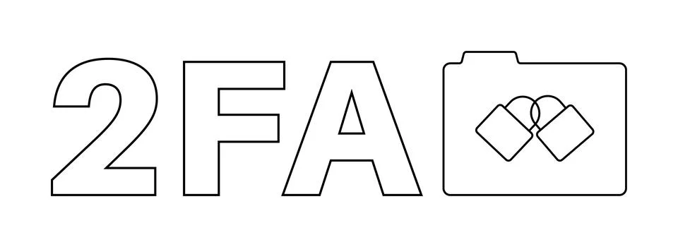 Two factor authentication Stock Illustration