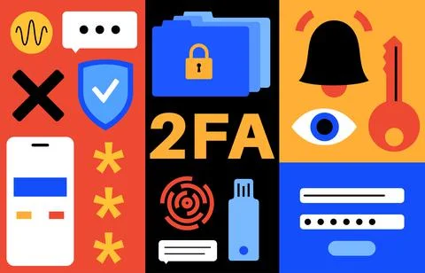 Two factor authentication Stock Illustration