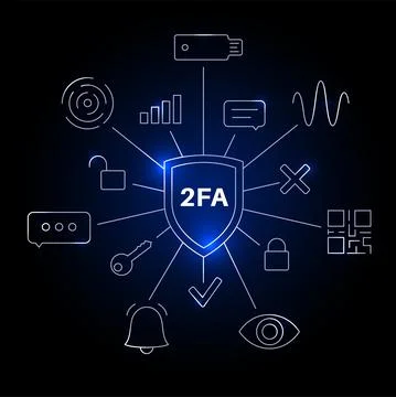 Two factor authentication Stock Illustration
