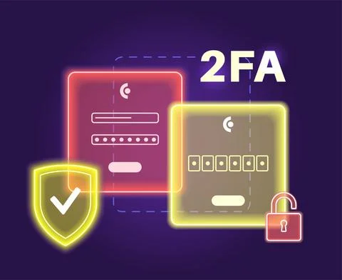 Two factor authentication Stock Illustration