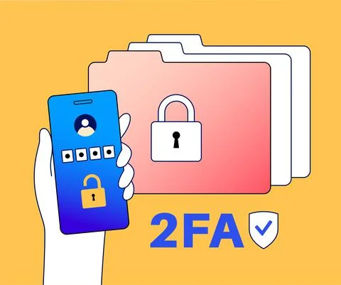 Two factor authentication Stock Illustration