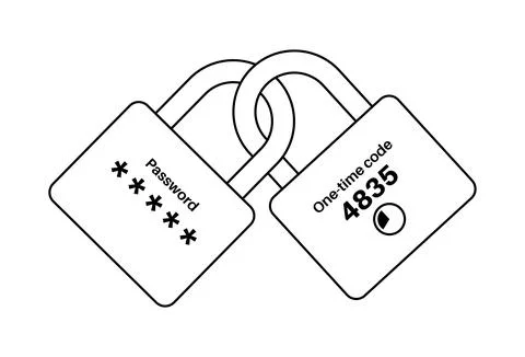 Two factor authentication Stock Illustration