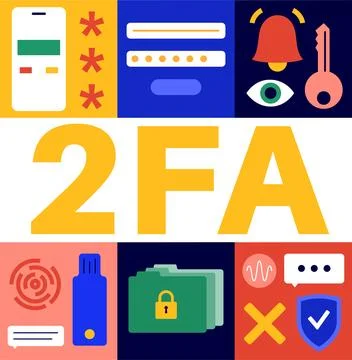 Two factor authentication Stock Illustration