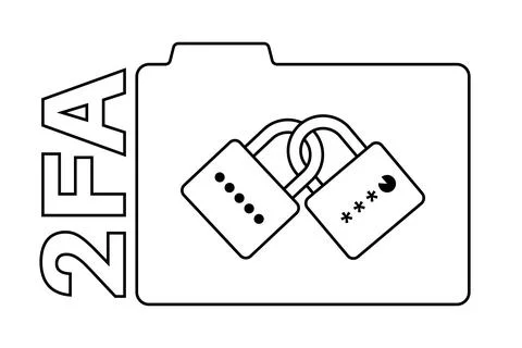 Two factor authentication Stock Illustration