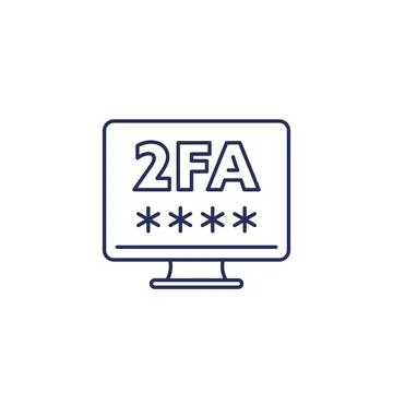 Two factor authentication line icon Stock Illustration