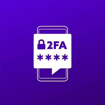Two factor authentication or 2FA vector icon with a smart phone Stock Illustration