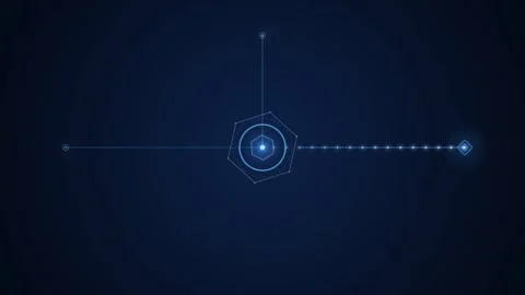 Two Factor Authentication Secure Digital Access Glowing Blue Lines  Animation 動画素材 347112292