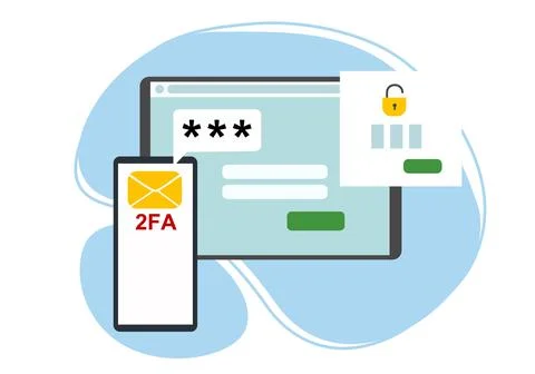 Two-factor authentication security. Notification of login confirmation with a Stock Illustration