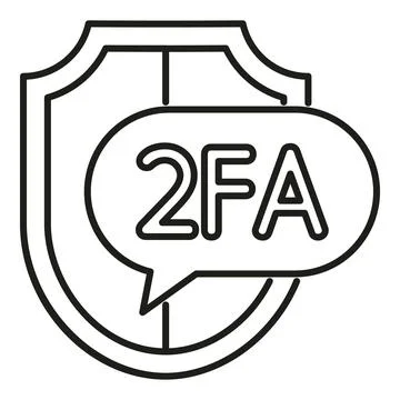 Two factor authentication security shield icon concept Illustrazione stock