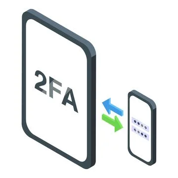 Two factor authentication sending security code to mobile phone Stock-Illustration