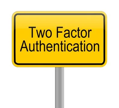 Two Factor Authentication Sign – illustration Stockillustratie