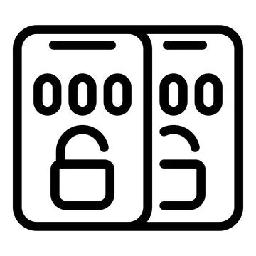 Two factor authentication system providing digital security on smartphone Stock Illustration
