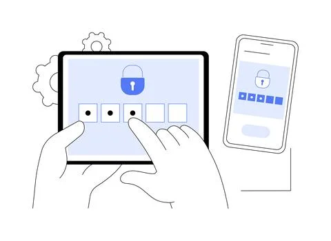 Two-factor authentication verification isolated cartoon vector illustrations. Ilustración de archivo