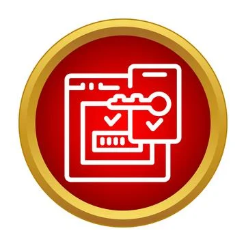 Two factor authentication verifying secure account login Stock Illustration