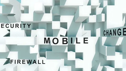 Two Factor Authentication words animated with cubes Stock Footage 80175762