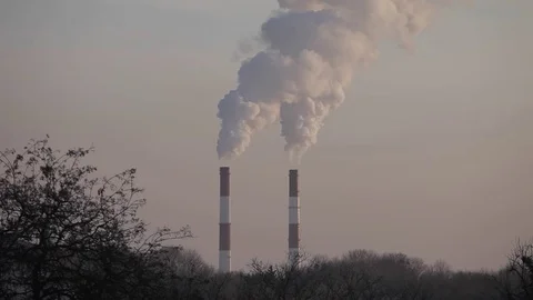 Two Factory Pipes Video stock 71630460