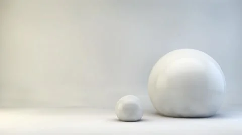 Two fallen soft ball on the shimmering gray background Stock Footage 68143325