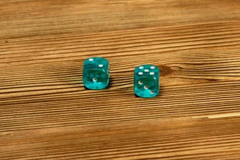 Two falling dice, isolated on White Stock Photos