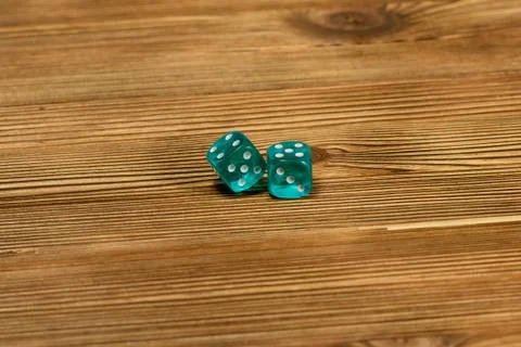 Two falling dice, isolated on White Stock Photos