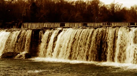 Two Falls Dusk Stock Footage 1106095