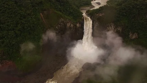 Two Falls on the Rio Coca Stock-Footage 90308968