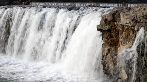 Two Falls Rock Stock Footage 1106124