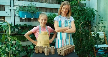 Two farmers in the kitchen garden Stock Footage 85711119