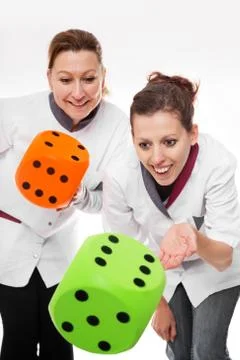 Two female nurses concept home care Illustrazione stock