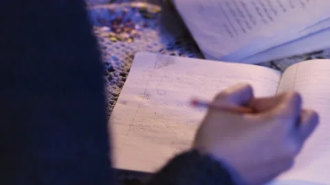Two female teens studying 05 Stock Footage 157879093
